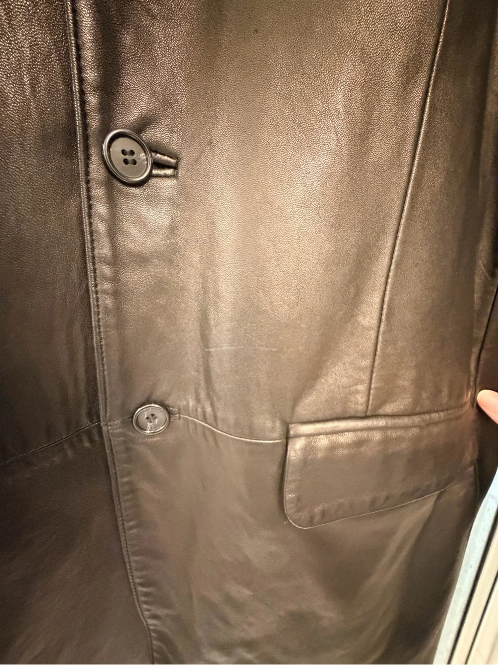 Ralph Ralph Lauren RRL Vintage Black 100% Lamb Leather Blazer Jacket